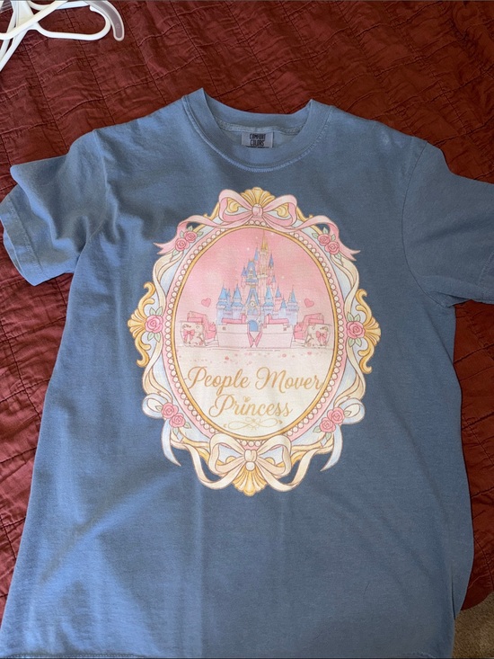 Comfort Colors Tops - People Mover Princess Graphic Tee - Blue